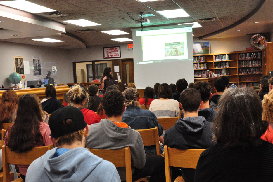 Former FP Graduate Meets with Classes Fabius Pompey School District